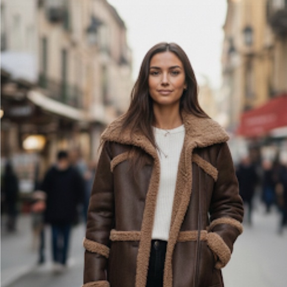 NWOT Bearpaw Sherpa‎ Mixed Media Jacket Coat